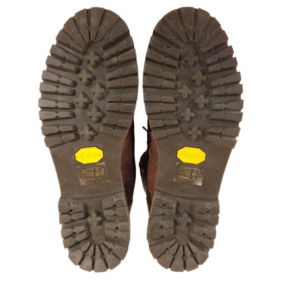 Belstaff Gorge Hiker Boots Size 45 US 12 Mens Brown Leather Shearling $450 - Picture 10 of 16